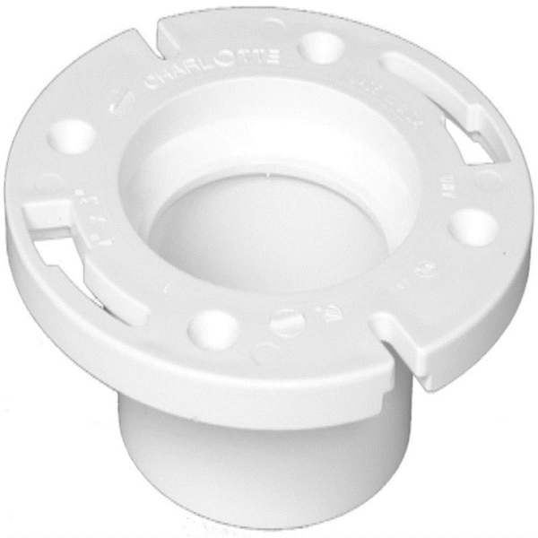 Charlotte Pipe And Foundry Charlotte Pipe 4 in. Hub x 3 in. Dia. Hub Schedule 40 PVC Closet Flange Charlotte Pipe 4651899 - main